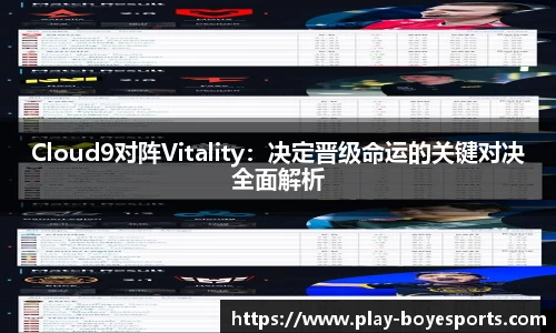 Cloud9对阵Vitality：决定晋级命运的关键对决全面解析